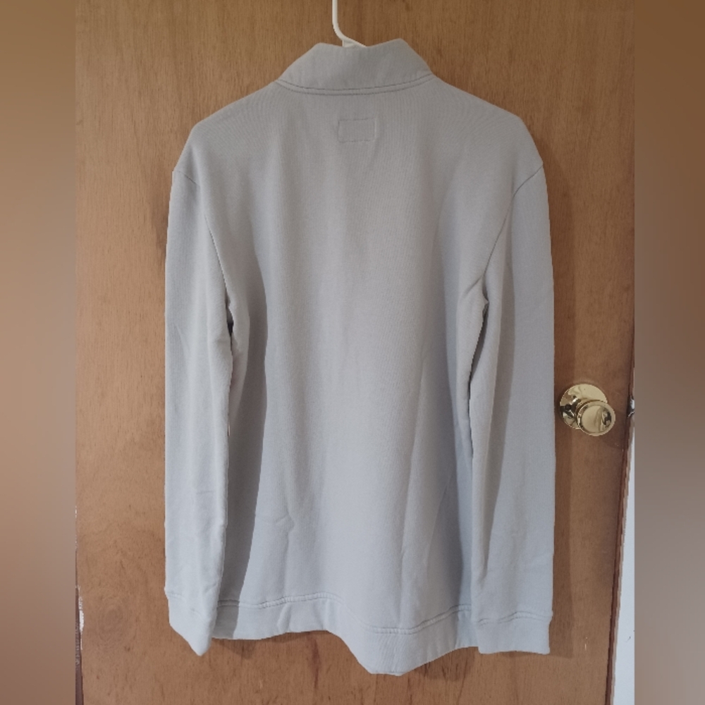 Men's Light Gray Zip-Up Sweater - Picture 2 of 5